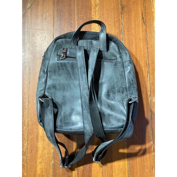 Steve Madden Grey Distress Look Bookbag  Backbag Purse - Picture 3 of 7